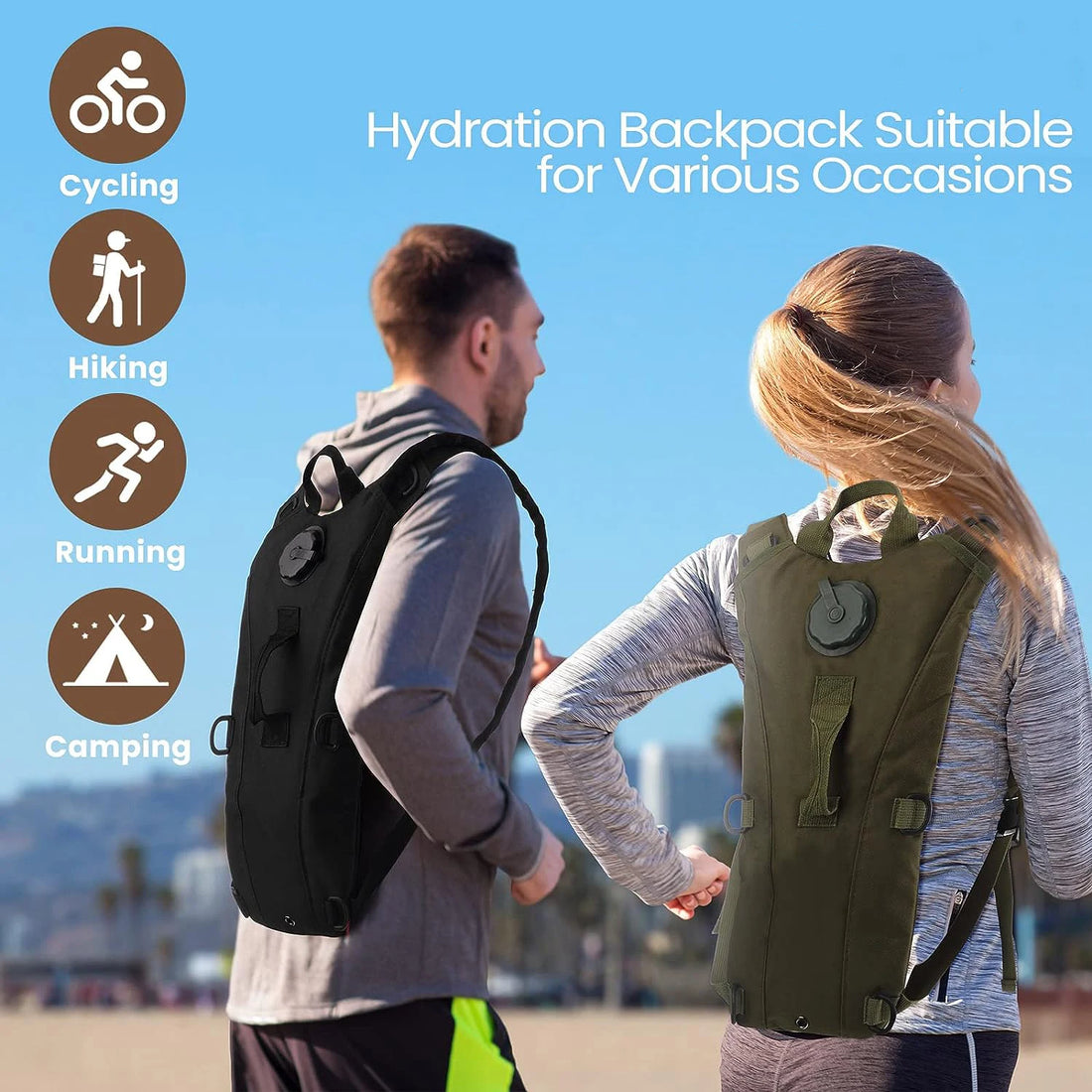 Sport Hydration Pack Backpack with 3L Water Bladder