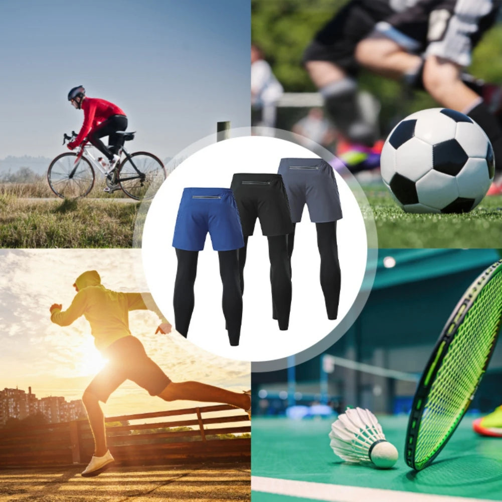 Men's 2-in-1 Basketball Running Shorts