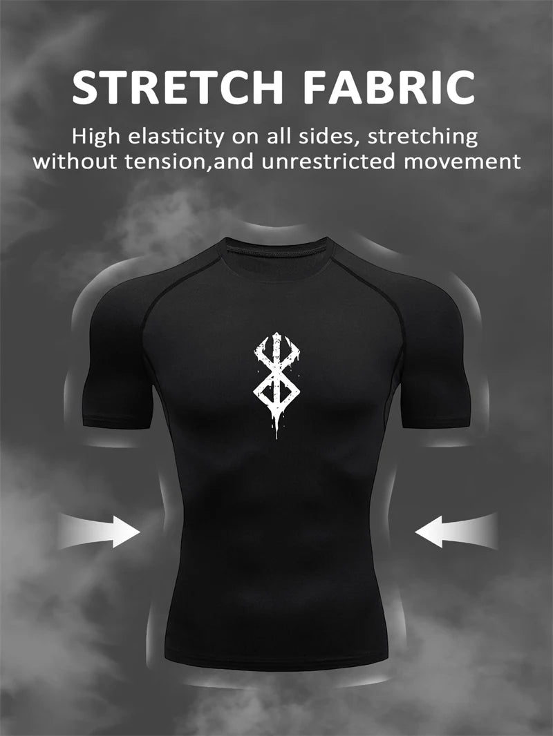 Men’s Compression Workout T-Shirt Quick-Dry Baselayer