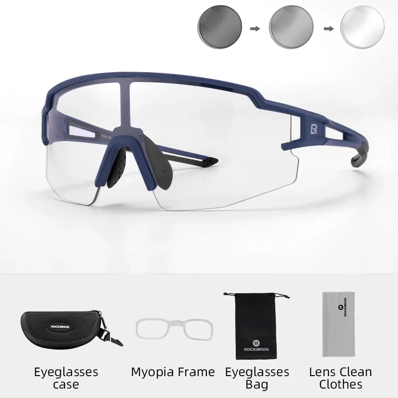 ROCKBROS Cycling Photochromic Polarized Lens Bike Glasses